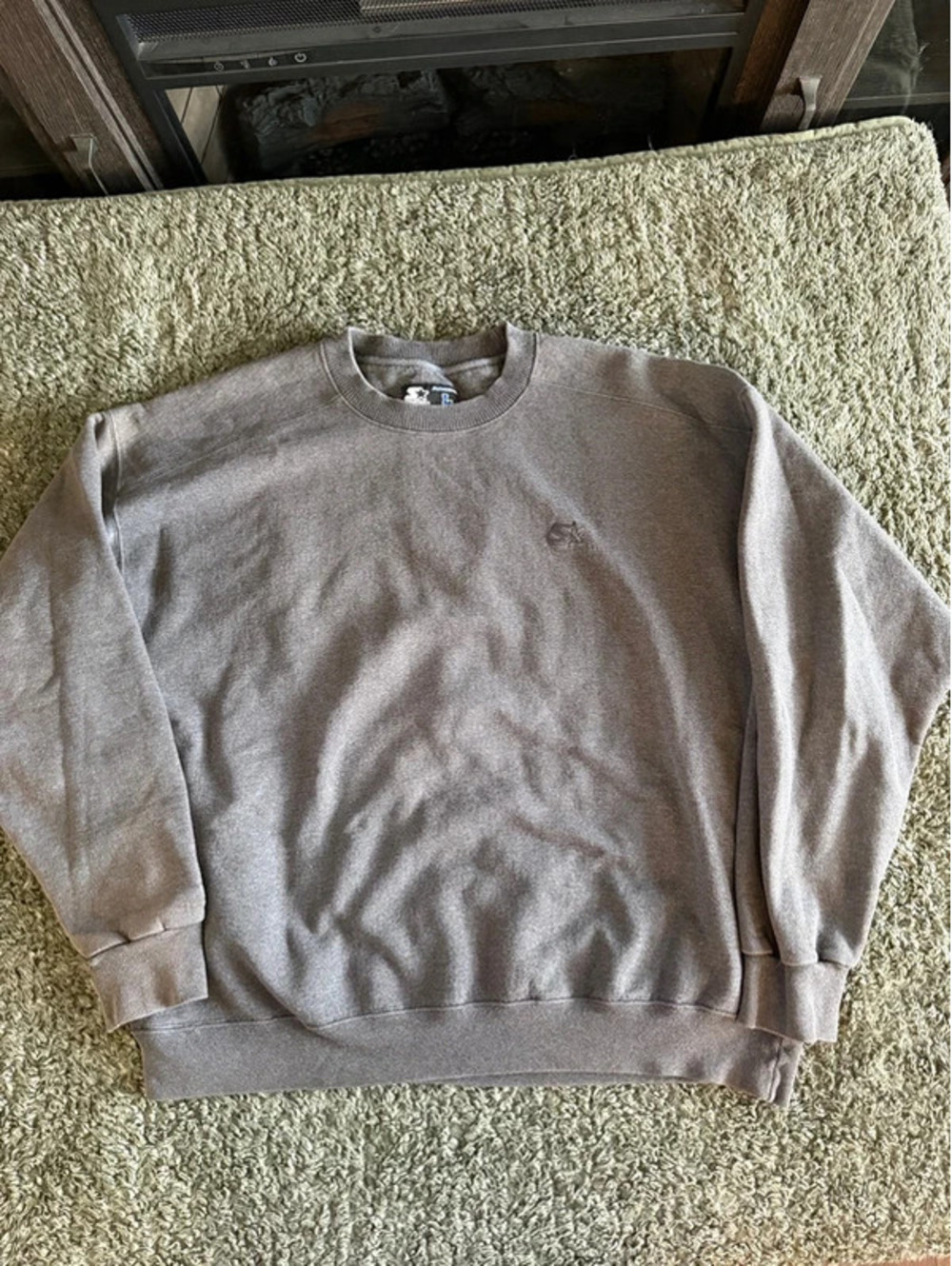 Starter Heavyweight Gray Crewneck Sweatshirt Size Large